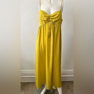 Calvin Klein cocktail dress Sz 8 yellow formal event gala romantic Wedding Event